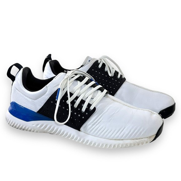 Adidas Adicross Golf Shoes Mens Sz 11 Bounce Spikeless Synthetic Leather White - Picture 1 of 12